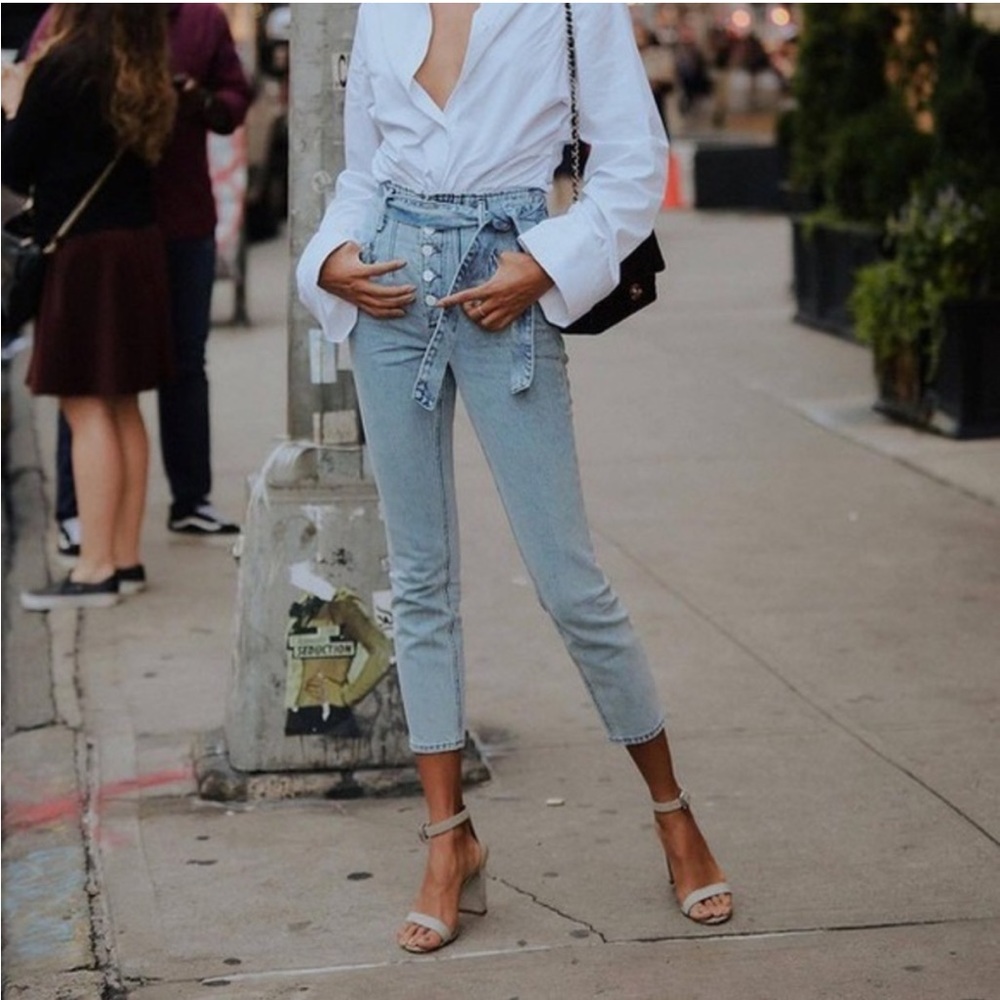 Grlfriend Daphne High Waisted Tie Jeans